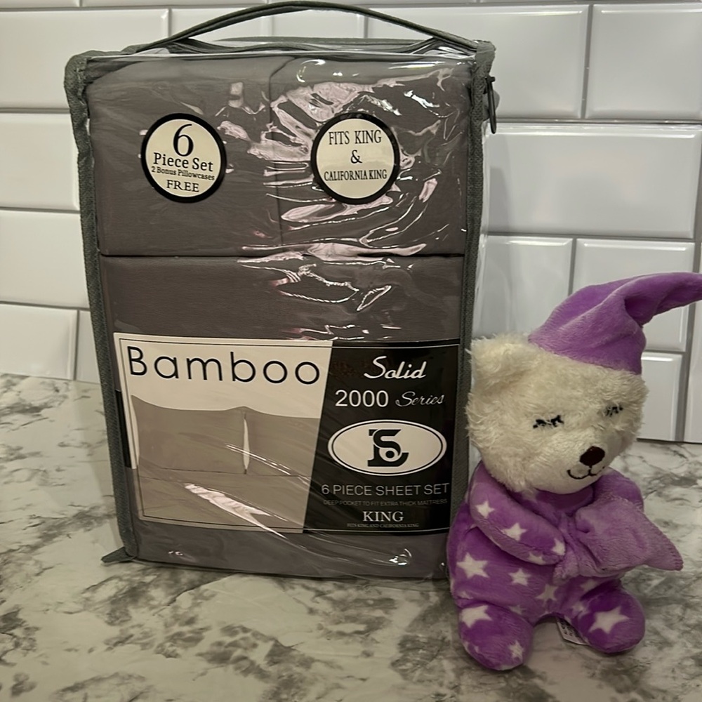 Grey King 6 piece sheet set! So comfortable and soft!